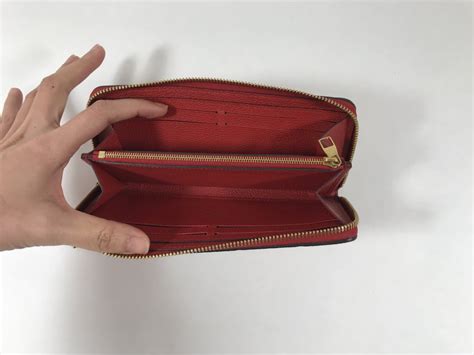 louis vuitton clemence wallet red